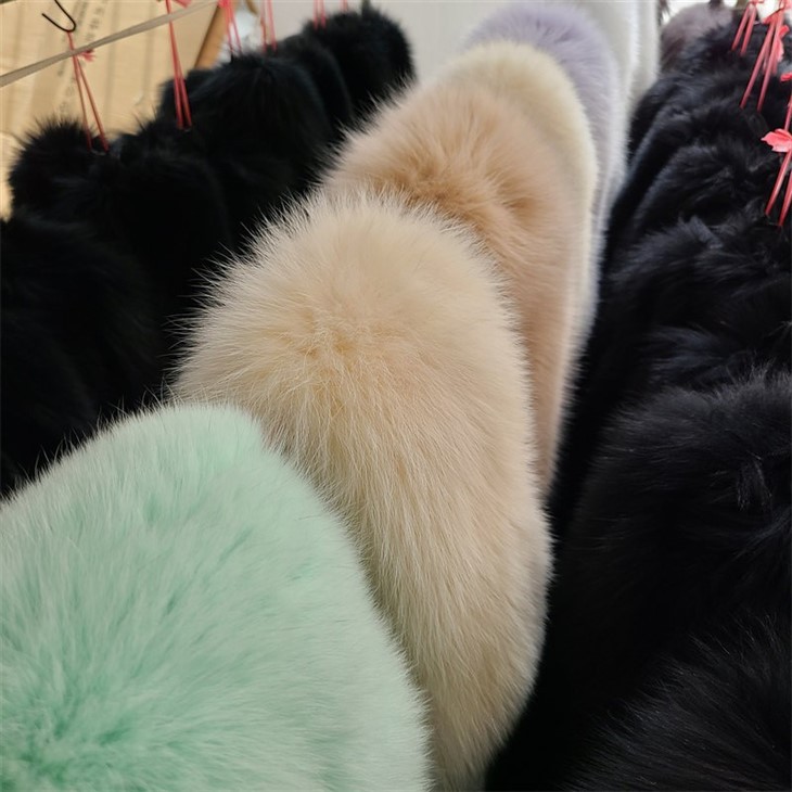 Fashion Real Fox Fur Collar /Dyed Fox Fur Trim For Garment